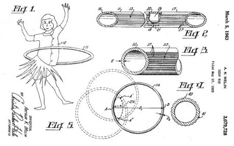 Patent drawing for the HulaHoop Hooptape.com